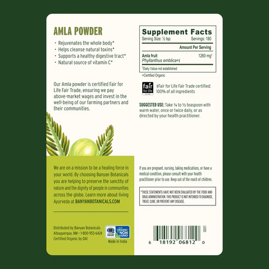 Amalaki Powder 1/2 lb ( AMLA )