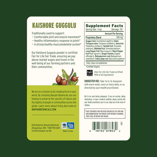 Kaishore Guggulu Powder 3.5 Oz