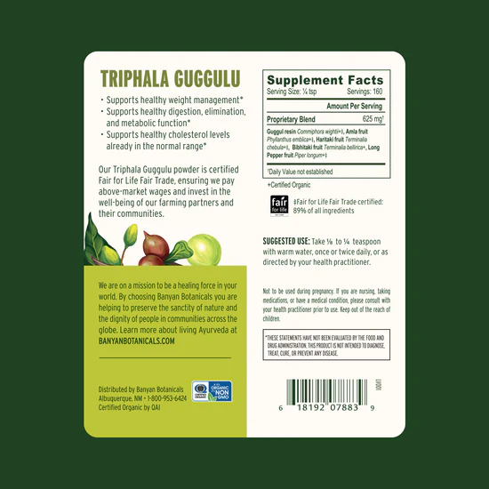 Triphala Guggulu Powder 3.5 Oz